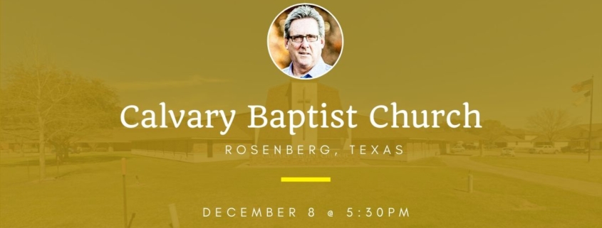 Dallas Holm at Calvary Baptist Church in Rosenberg, TX