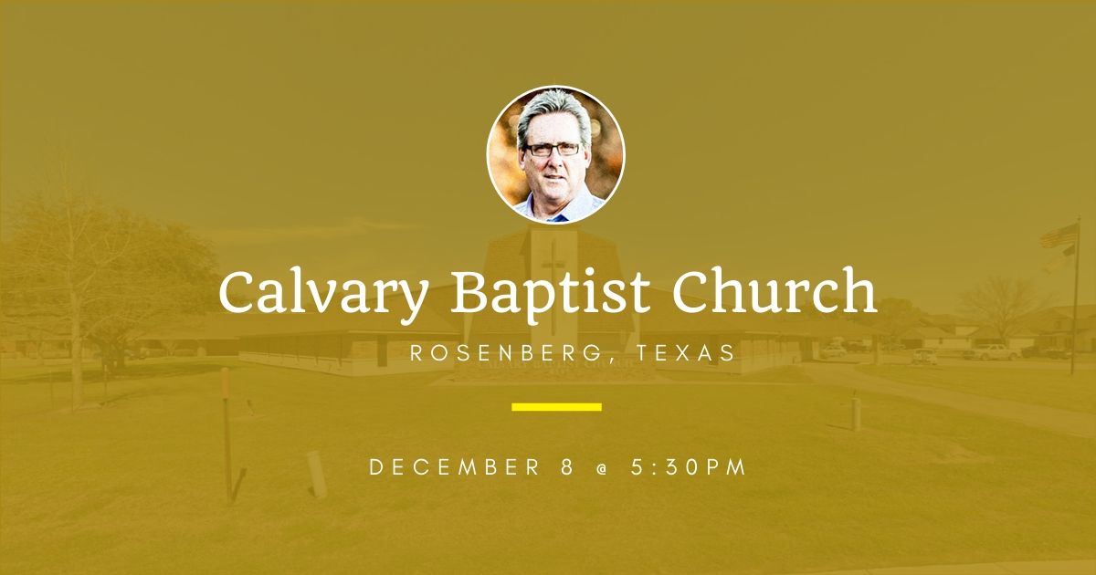 Dallas Holm at Calvary Baptist Church in Rosenberg, TX